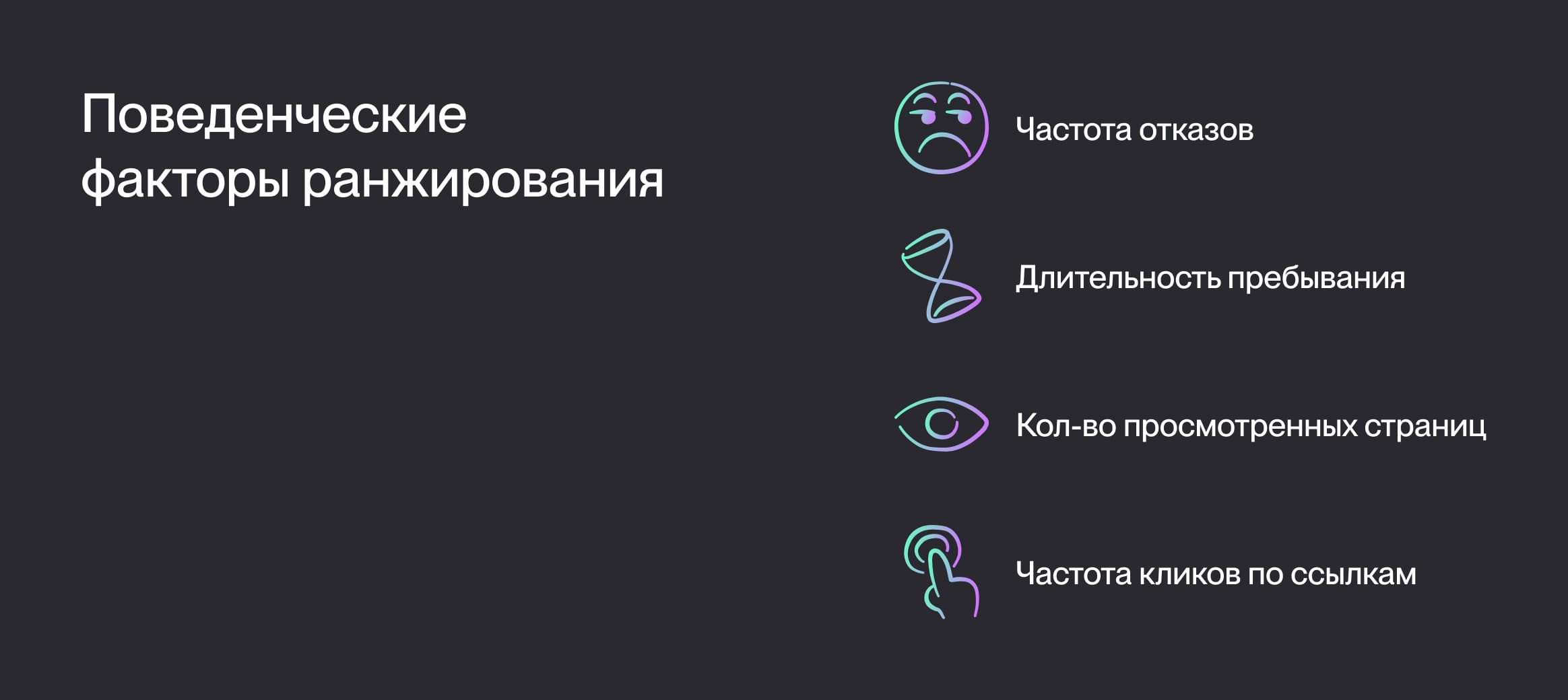 Иллюстрация с иконками пунктов поведенческих факторов